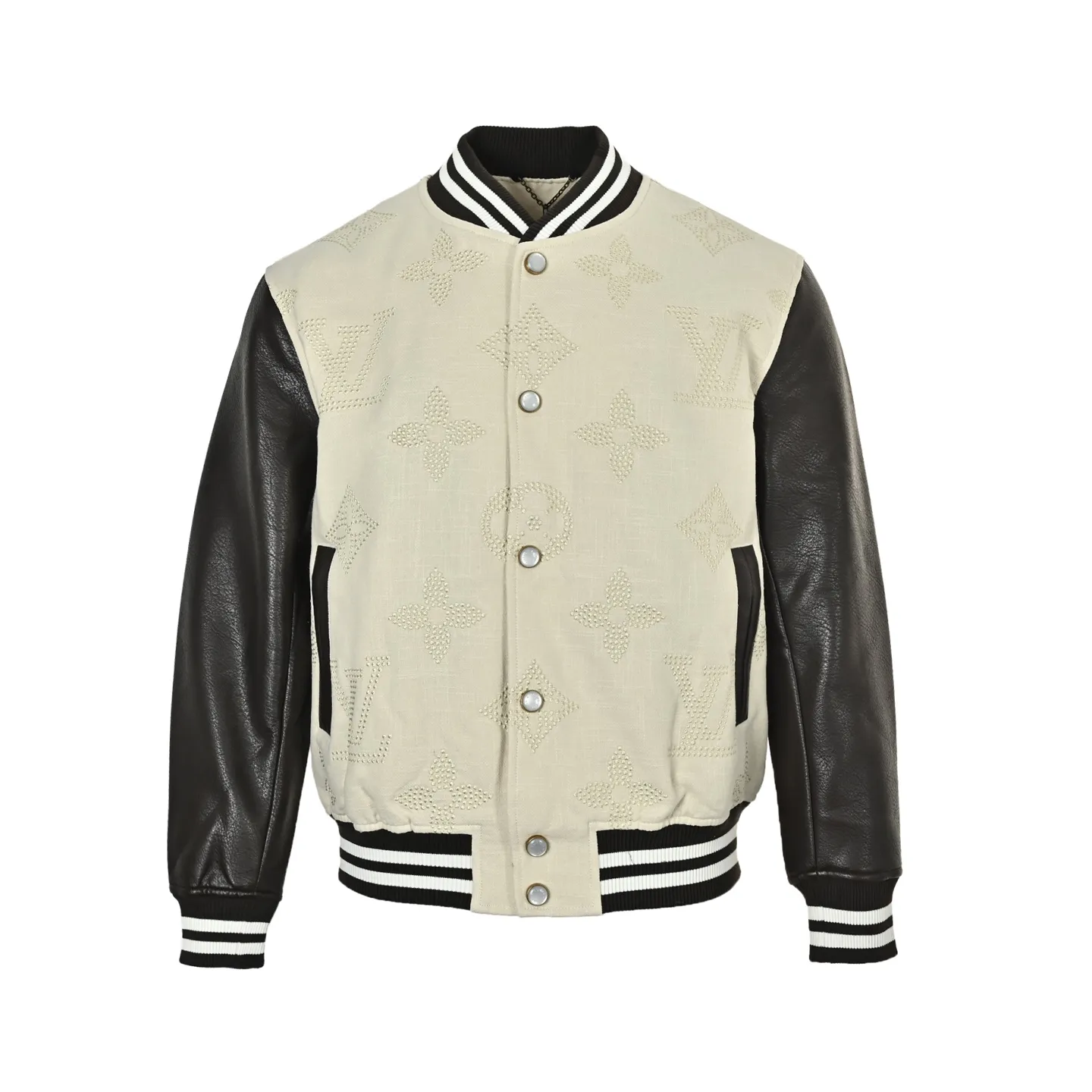 Louis Vuitton/Louis Vuitton old flower embroidered baseball jacket